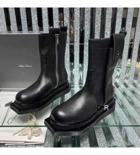 Rick Owens Siyah Sarmaşık Turbo Tepegöz Botları