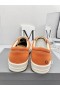 Rick Owens SS25 Hollywood Vintage Sneakers In Orange/Milk/Milk Velour Suede And Full Grain Calf Leather