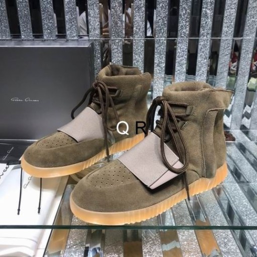 ريك أوينز عالية أعلى أحذية العمل في الجيش الأخضر/الأصفر