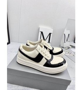 Rick Owens Kožené Nízké Tenisky V Oyster/Černá