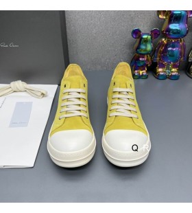 Rick Owens FW25 Concordians Tenisky Ve Žluté/Mléko/Velur, Semiš