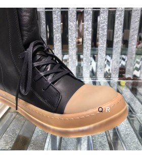 Rick Owens Ko&Aring;&frac34;en&Atilde;&copy; Vysok&Atilde;&copy; Boty V &Auml;&OElig;ern&Atilde;&copy;/&Aring;&frac12;lut&Atilde;&copy;