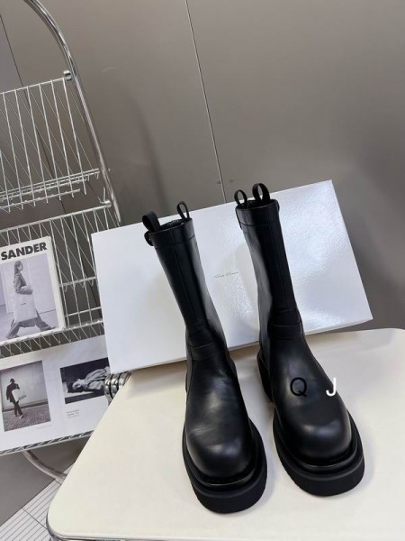 Rick Owens Ss25 Hollywood-Ankel Støvler I Sort