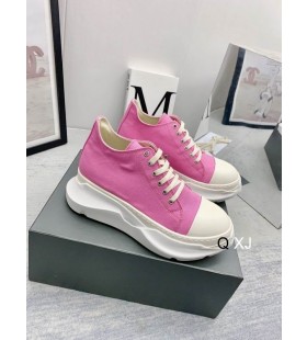 Rick Owens Drkshdw SS25 Hollywood Abstrakte Lave Sneakers I Pink/Mælk/Overdyed Denim