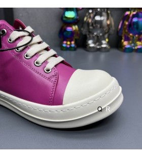 Rick Owens FW25 Concordians Sneakers I Hot Pink/Mælk/Mælk fuldnarvet okselæder