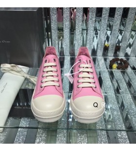 Rick Owens FW25 Concordians Sneakers I Pink/Mælk/Mælk fuldnarvet okselæder