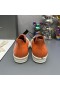Rick Owens FW25 Concordians Sneakers In Orange/Melk/Melk volnerf rundleer