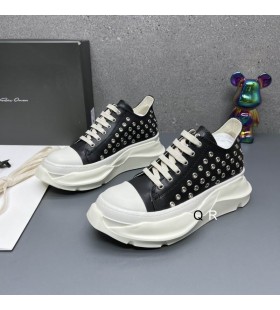 Rick Owens Drkshdw Abstracte Oogje Lage Sneakers In Zwart/Wit