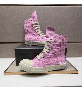 Rick Owens Roze High-Top Sneakers Bedroefd Zijn