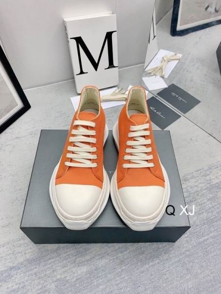 Rick Owens Drkshdw SS25 Hollywood Abstrakti Alhainen Lenkkarit Oranssi/Maito/Overdyed Denim