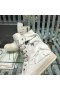 Rick Owens Drkshdw Sneakers Dans Le Lait Et Le Lait En Toile De Coton Avec Zip Latéral