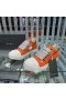 Rick Owens Jumbo Dentelle Faible Baskets Orange/Lait