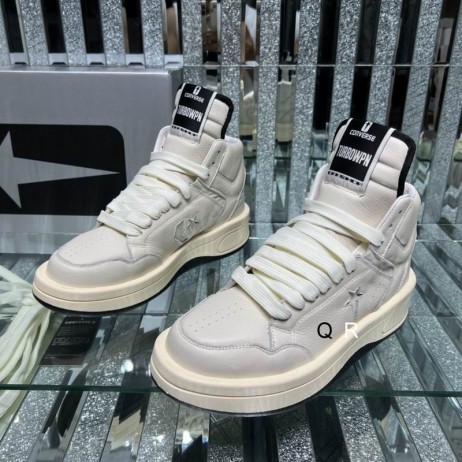 Rick Owens Drkshdw Turbowpn X Converse Sneakers In White/Natural