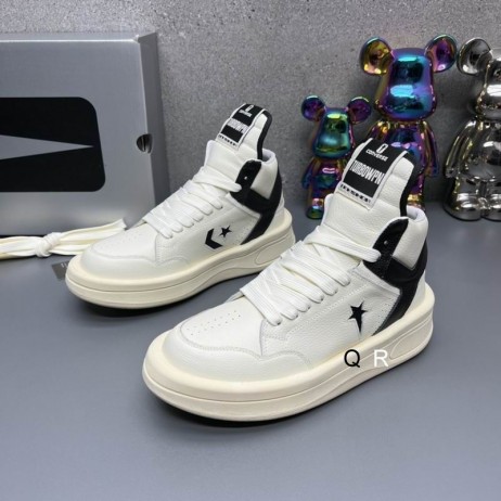 Rick Owens Converse X Drkshdw Turbowpn In Oyster / Black Sneakers