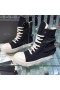 Rick Owens Drkshdw Black High-Top-Sneakers Mit Taschen