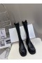 Rick Owens Rick Owens Ss25 Hollywood Ziehen Bogun In Black/Black Washed Calf Boots