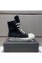 Rick Owens Schwarze High-Top-Distressed Turnschuhe