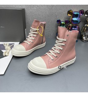 Rick Owens Ramones Sneakers In Rosa/Milch-Mousse Leder