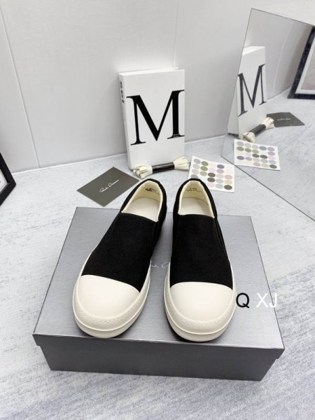 Rick Owens Drkshdw SS25 Hollywood Βάρκα Παπούτσια Σε Μαύρο/Γάλα/Γάλα Overdyed Φύλλων αλουμινίου Stretch Denim