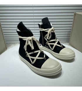 Rick Owens Drkshdw Ss25 Hollywood Hexa Γλιστρά Σε Μαύρο/το Λευκό 13oz Overdyed Τζιν
