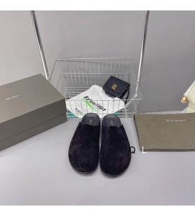 Rick Owens Ss25 Hollywood Μουλάρι Granola Σε Μαύρο Βελούδο Σουέτ